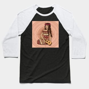 Ukelele Baby - peach Baseball T-Shirt